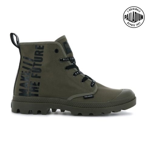 Palladium Pampa Hi Future Men's Boots Olive | UK X185-MSD